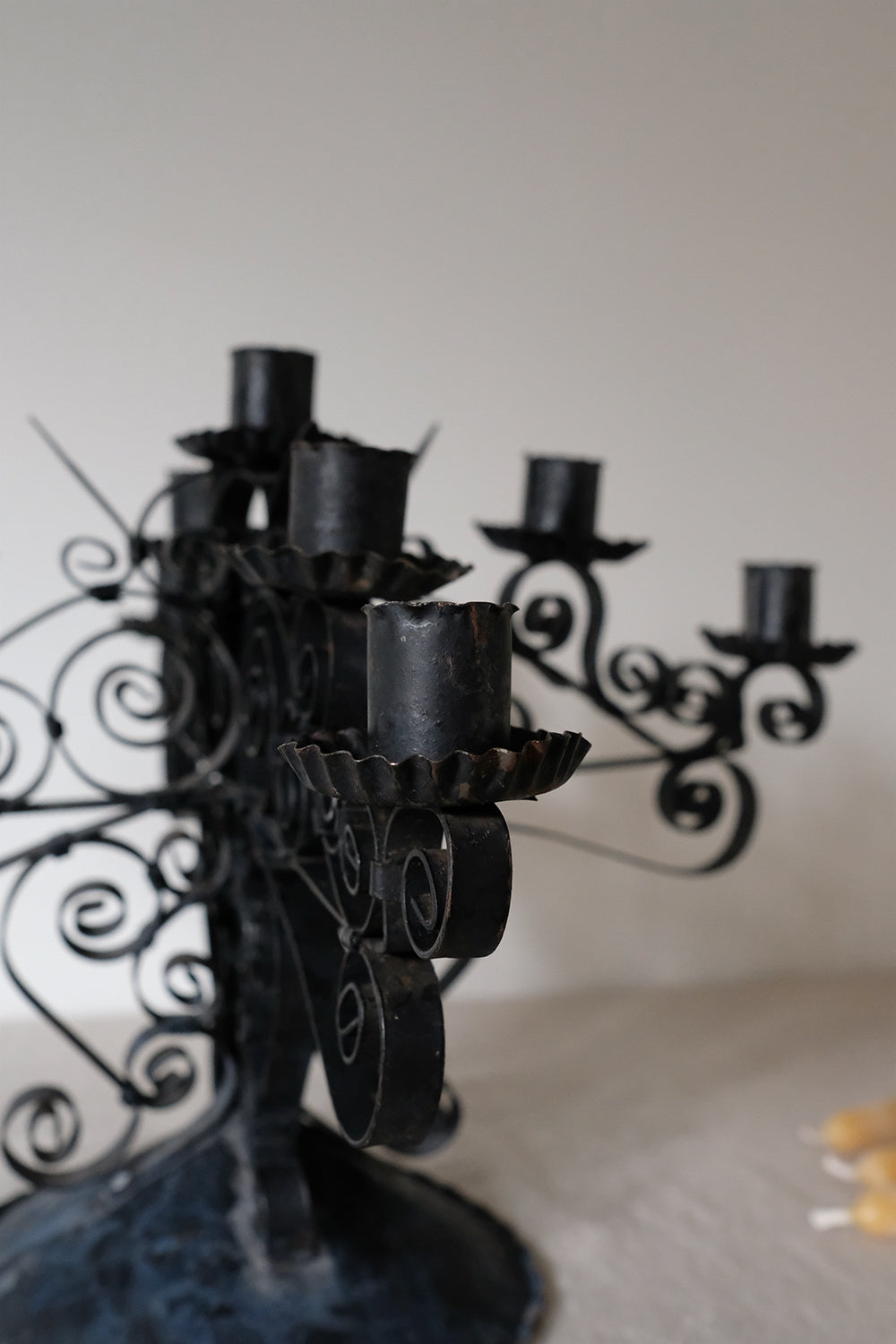 ornate metal candelabra