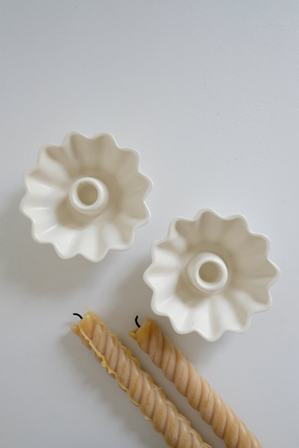 HFG x Jess Astrella scalloped candle holders - set of 2