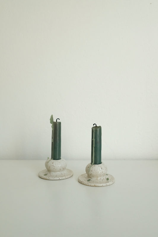 round candlesticks - set of 2