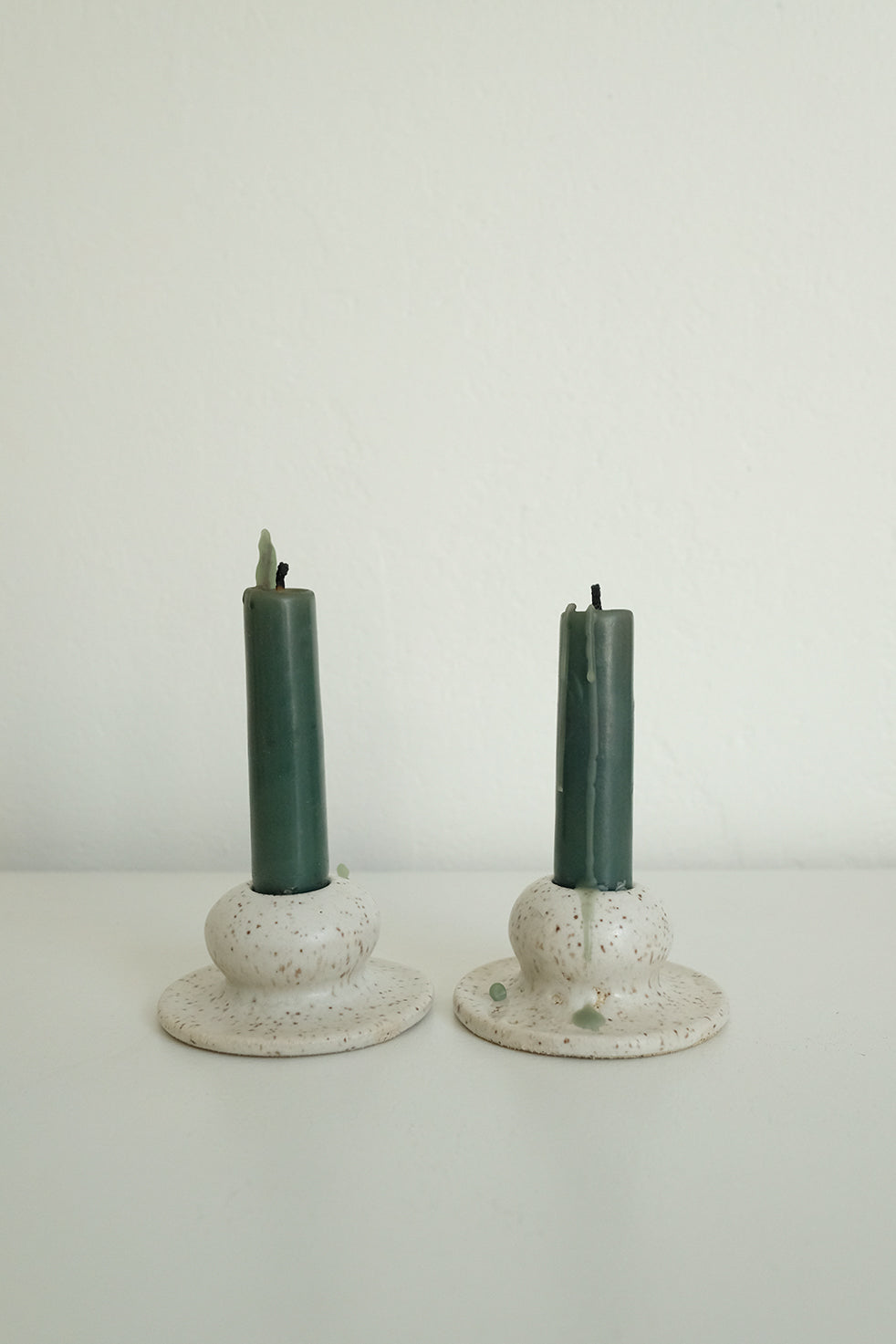 round candlesticks - set of 2