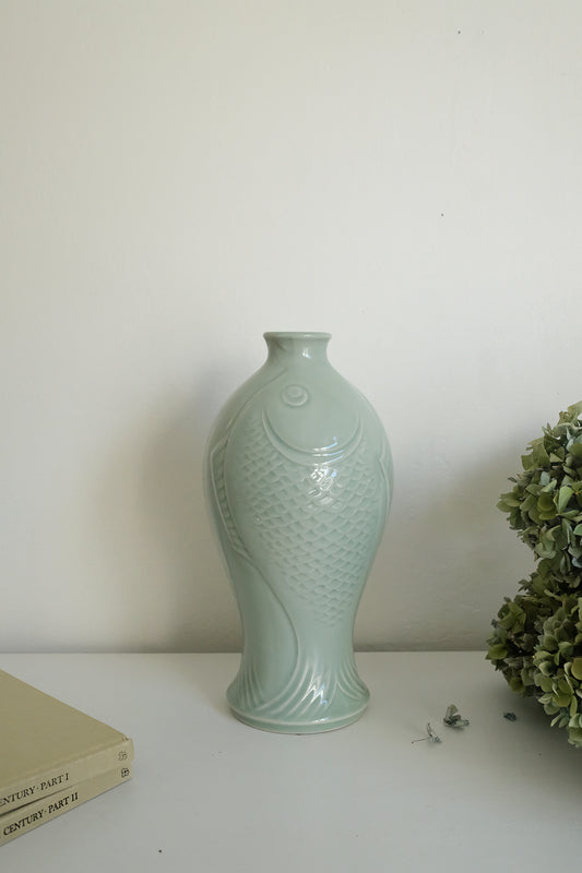 celadon fish vase