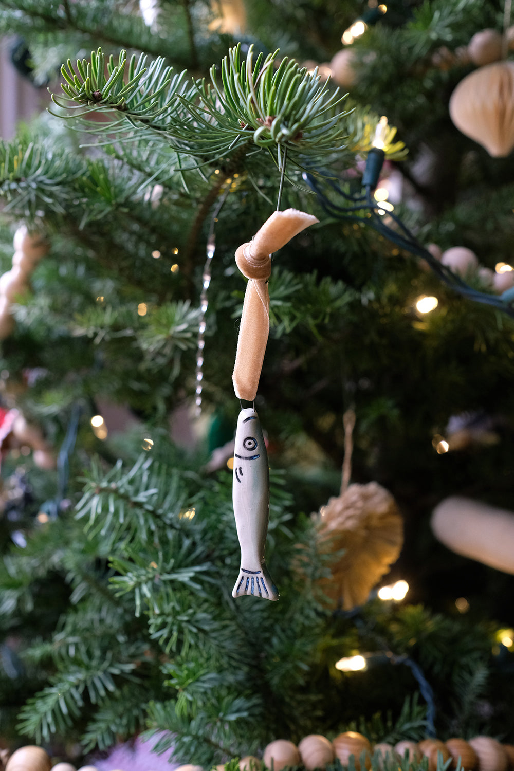 handmade sardine ornament