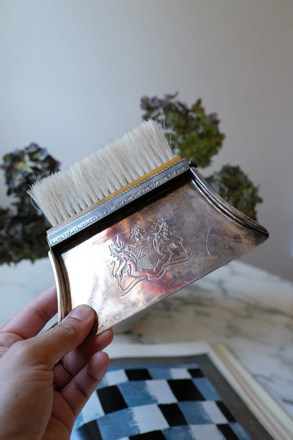 silver plated crumb brush