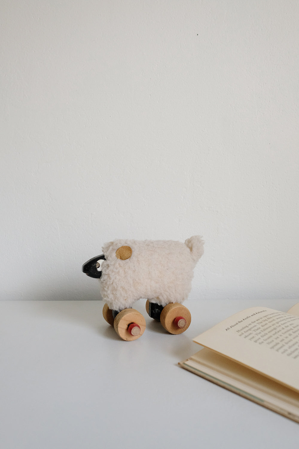 handmade sheep pull toy