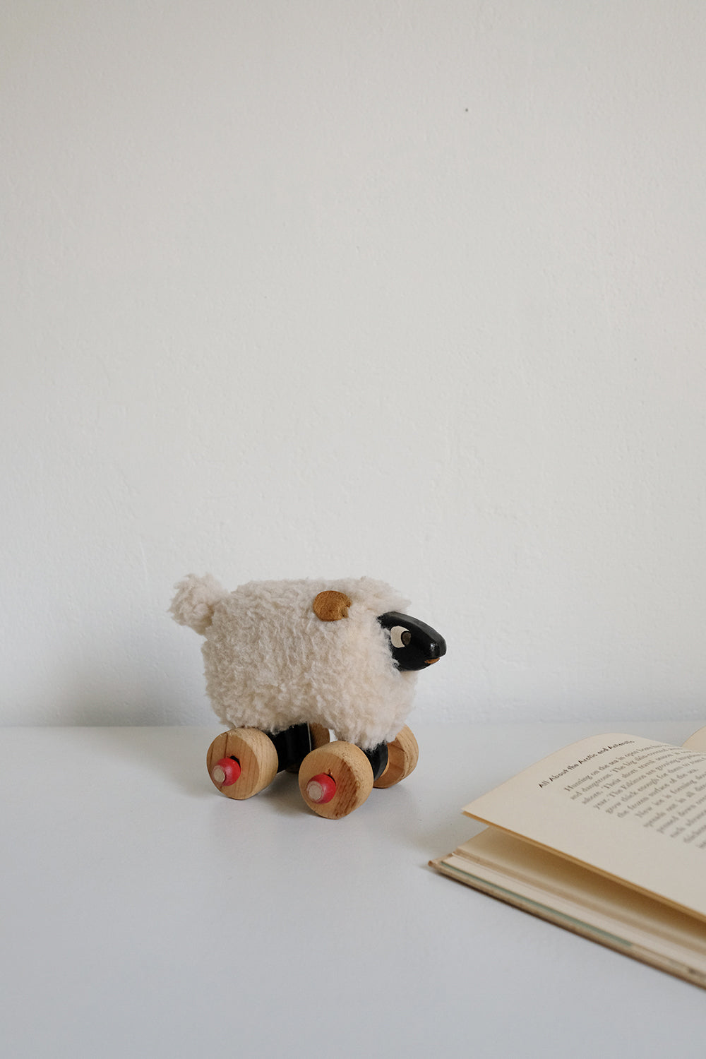 handmade sheep pull toy