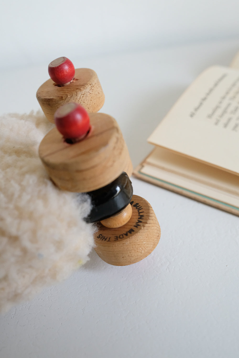 handmade sheep pull toy