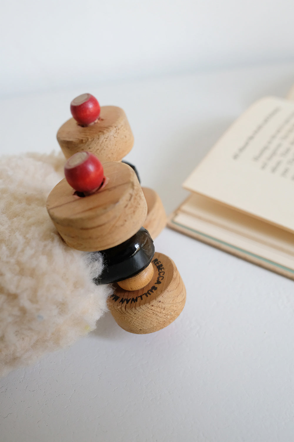 handmade sheep pull toy