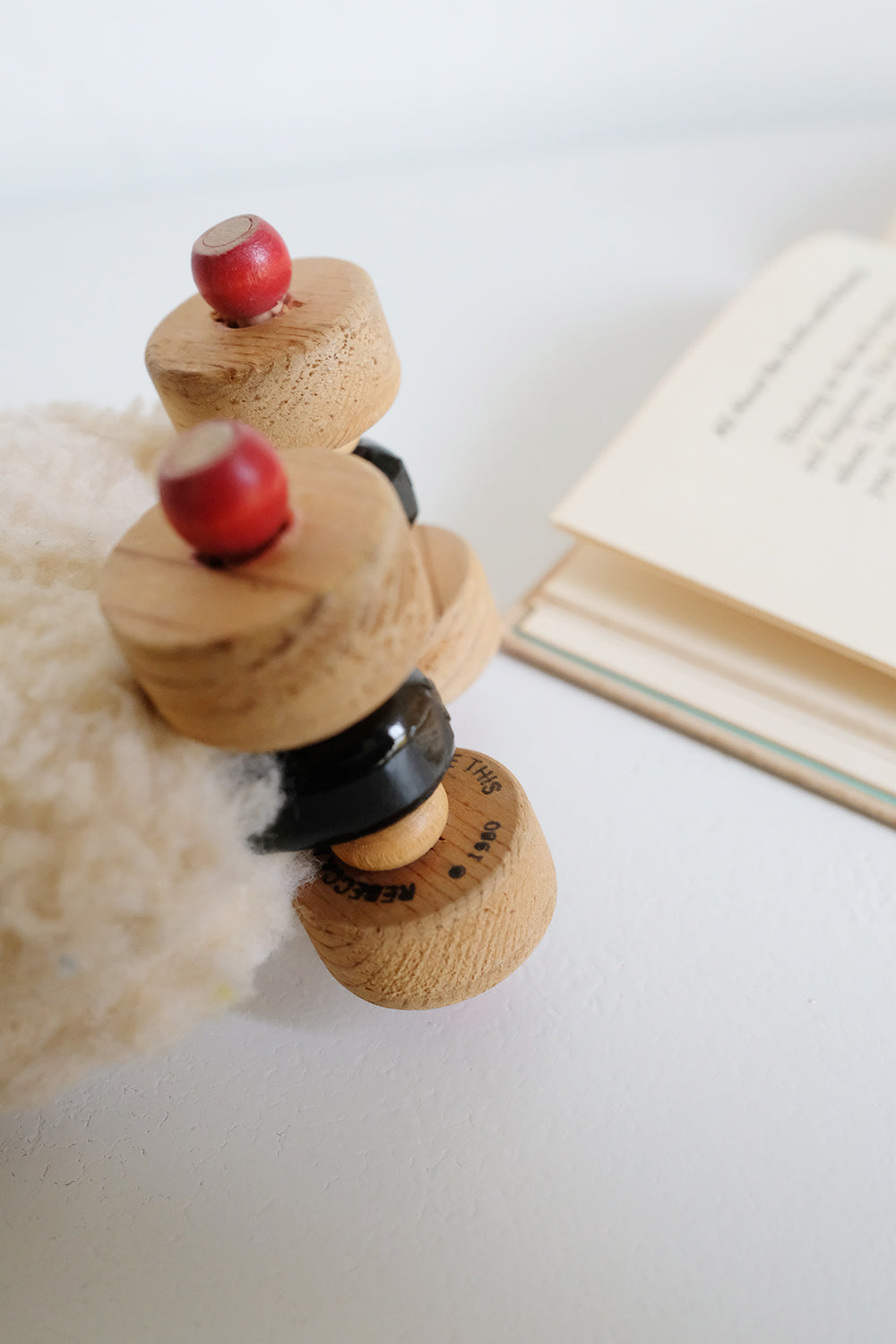 handmade sheep pull toy