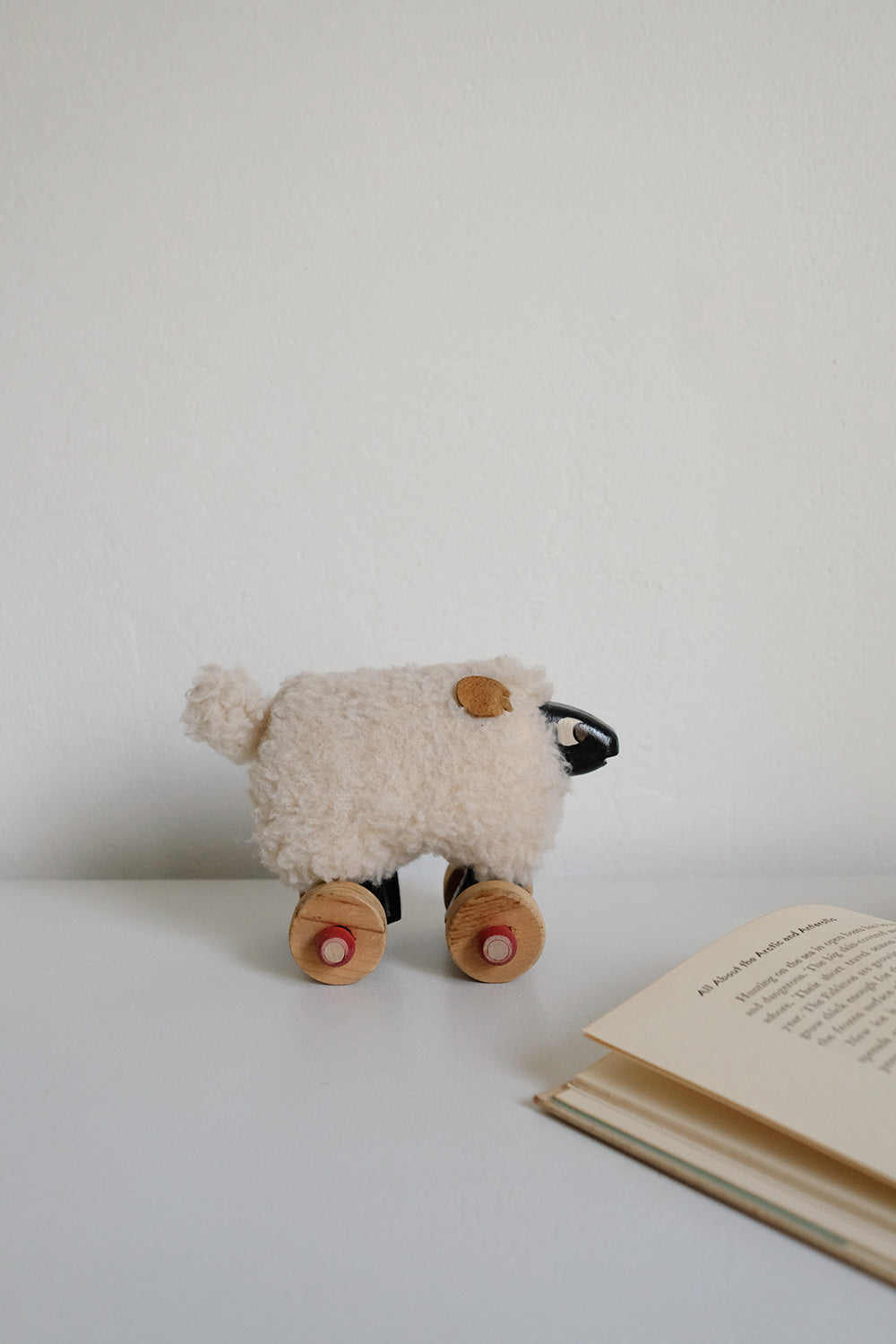 handmade sheep pull toy