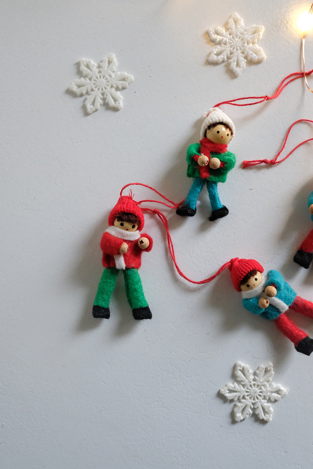 felt people ornaments - set of 4