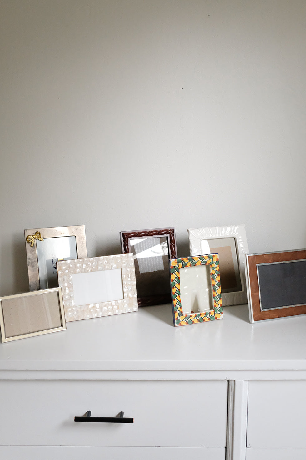 vintage silver & brass bow frame