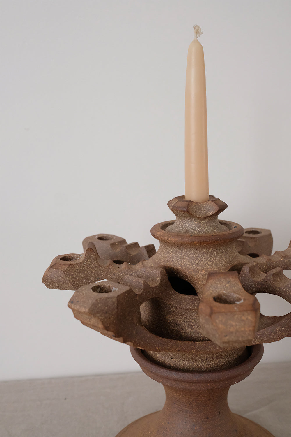 handmade ceramic candelabra