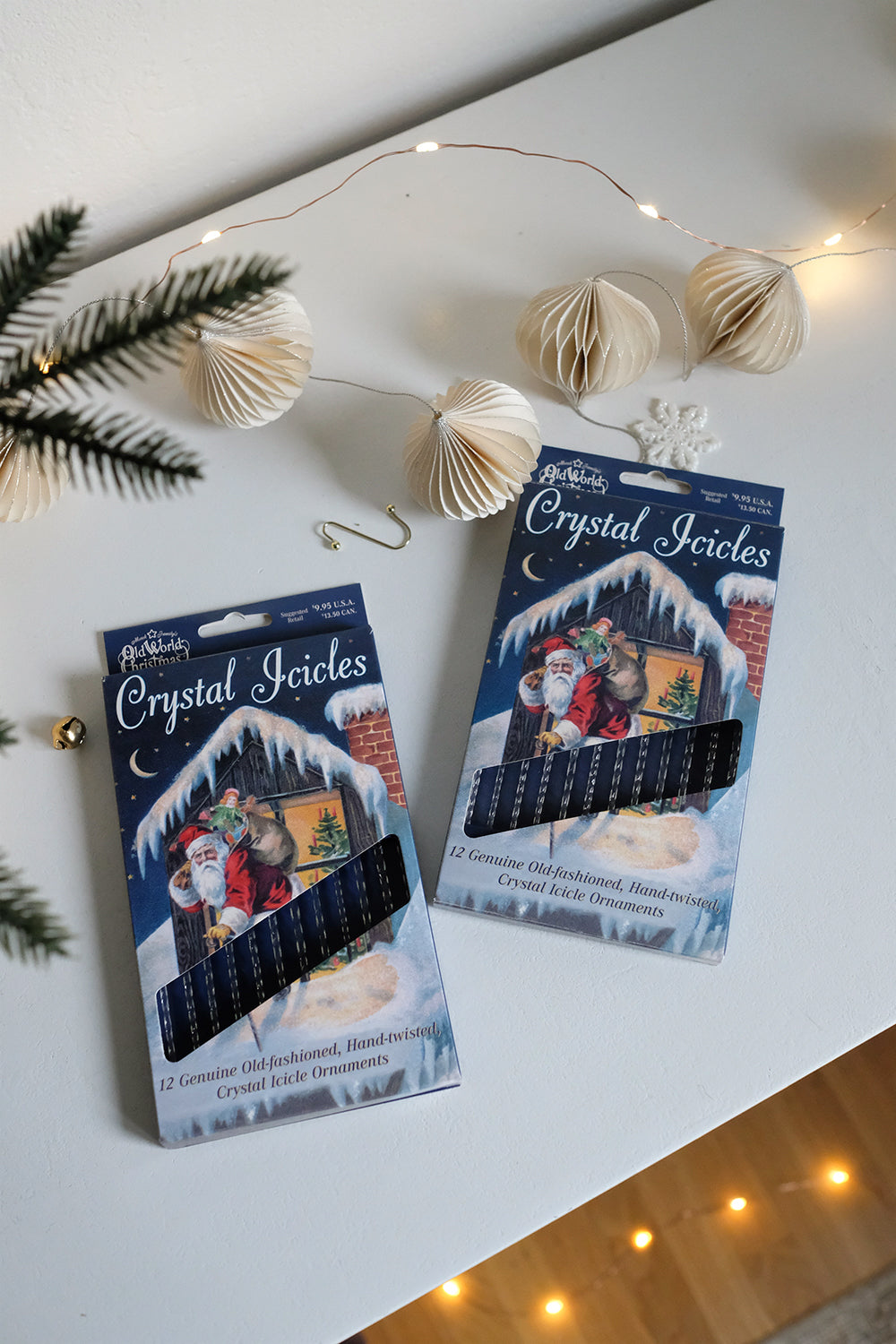 crystal icicles - set of 12