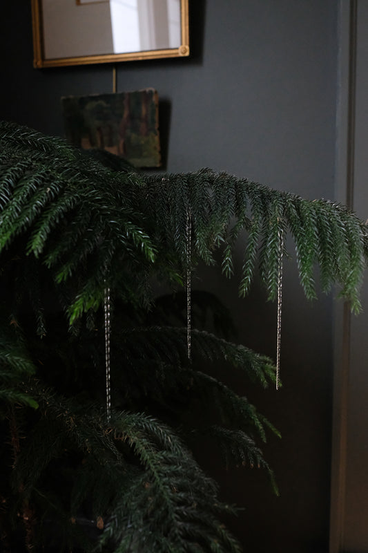 crystal icicles - set of 12