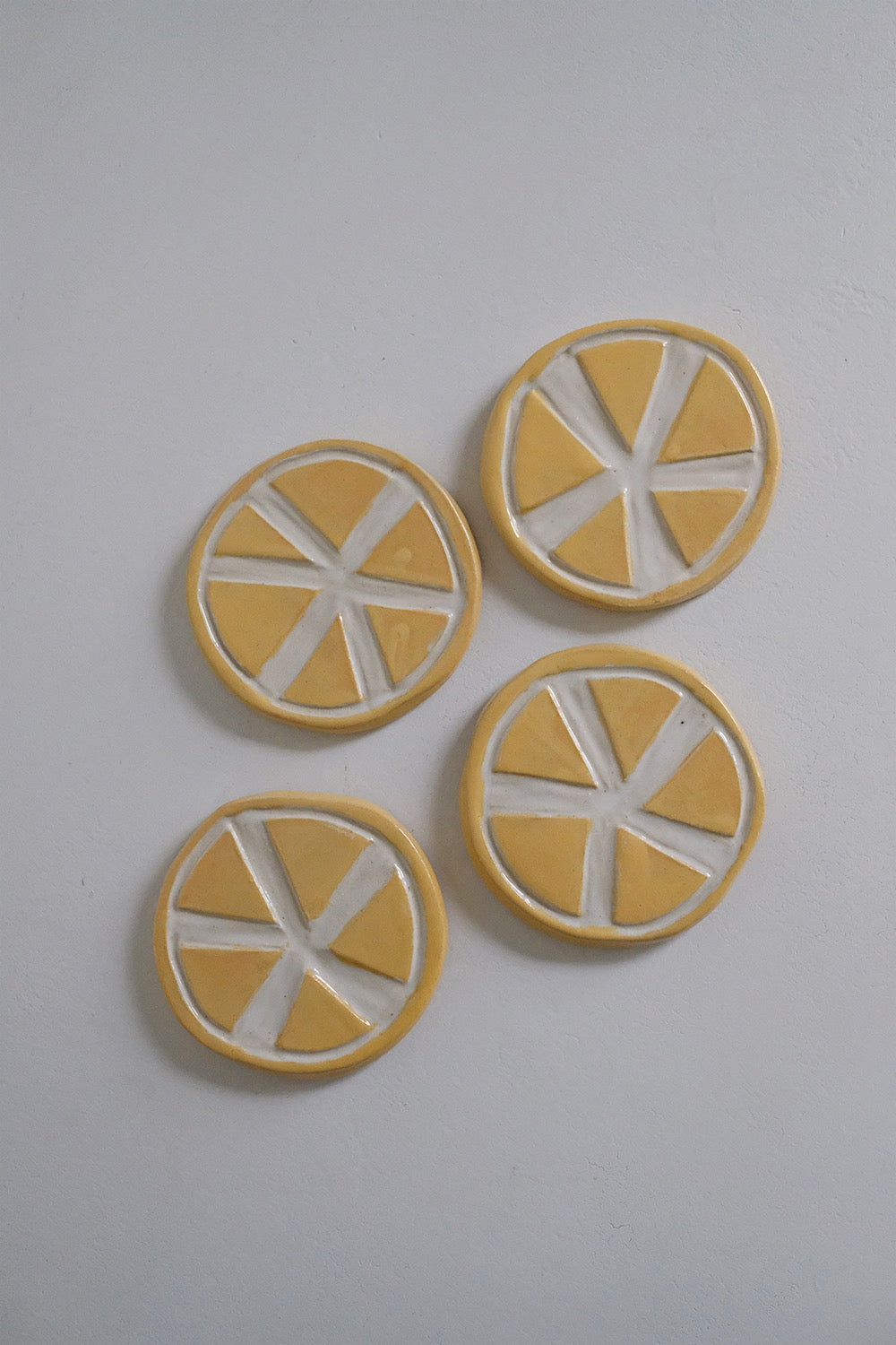 lemon coasters - set of 4
