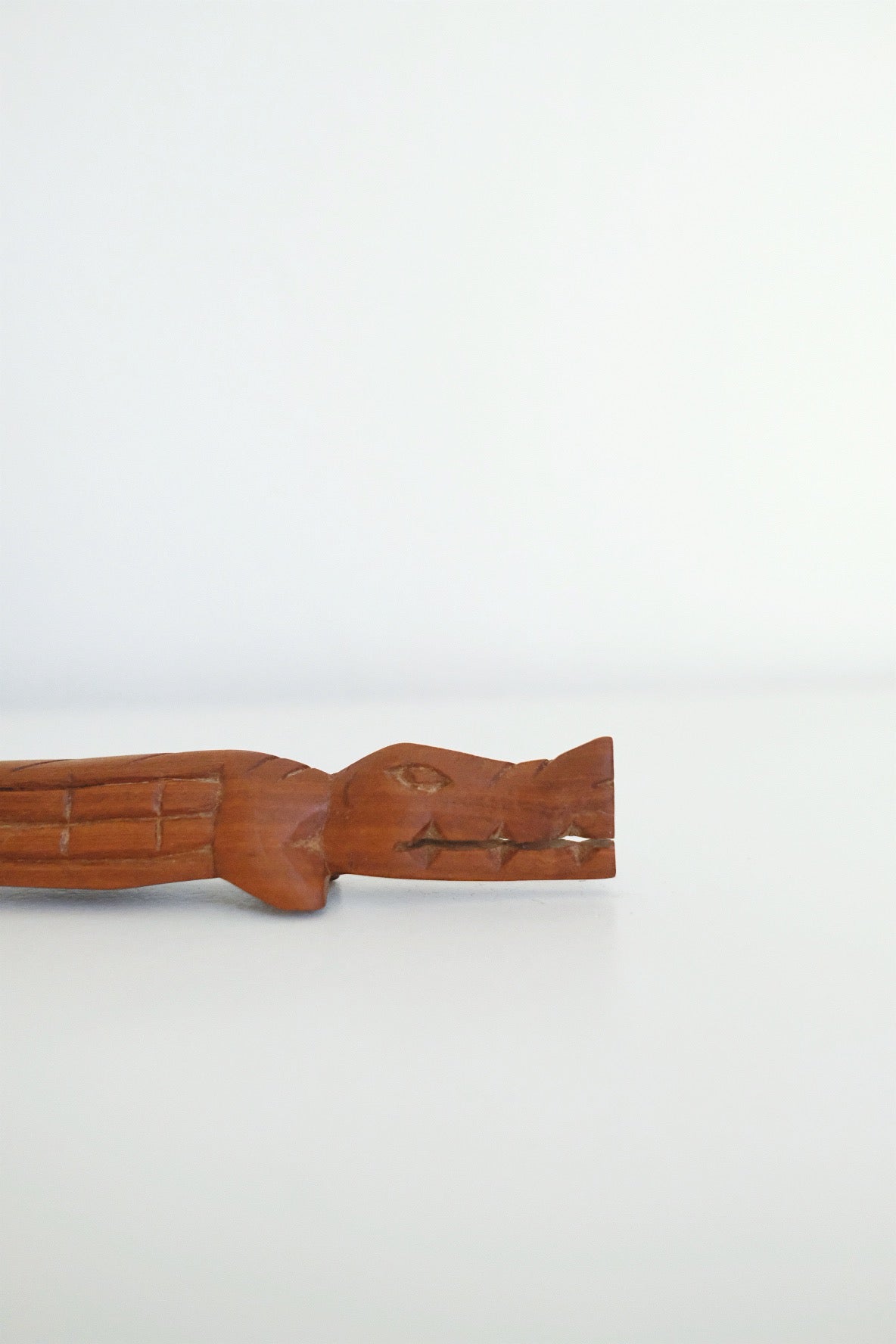 wooden crocodile letter opener