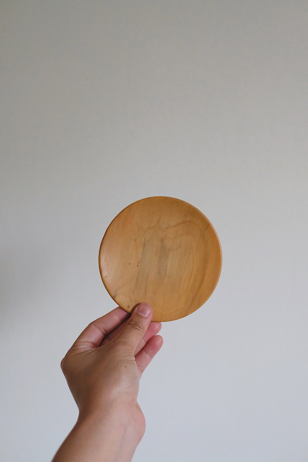 small wood plates - set of 4