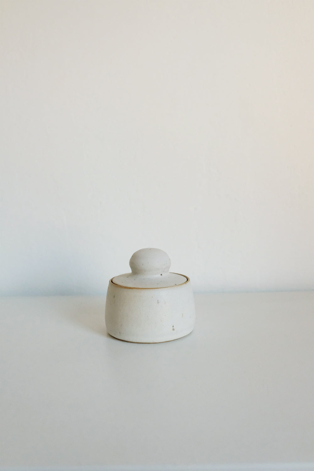 ball lidded jar (white) #1