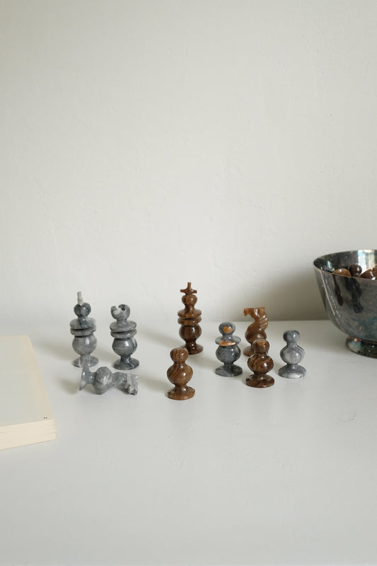 marble chess pieces
