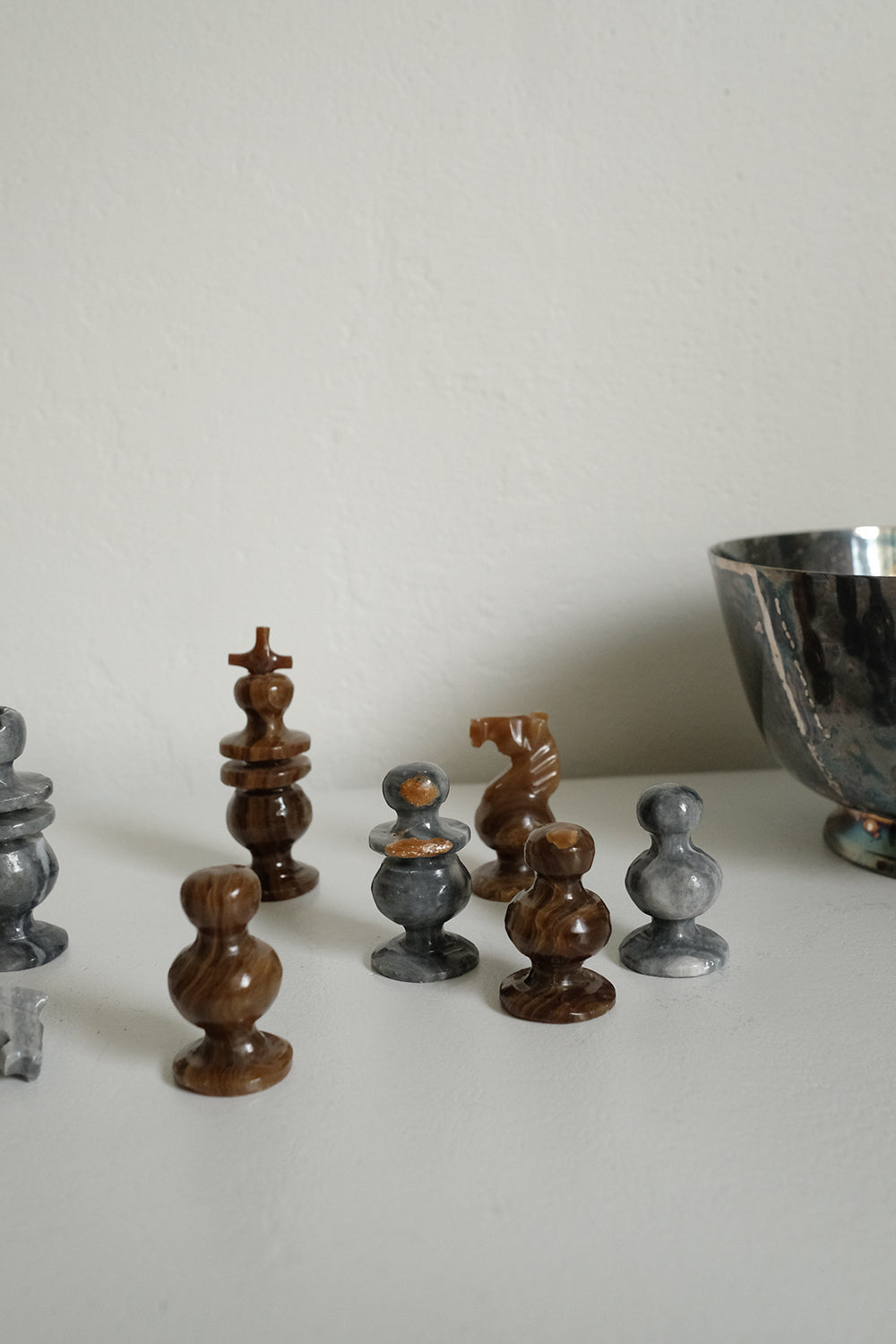 marble chess pieces
