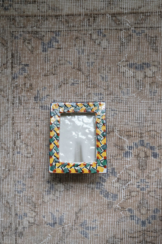 vintage Mexican ceramic frame