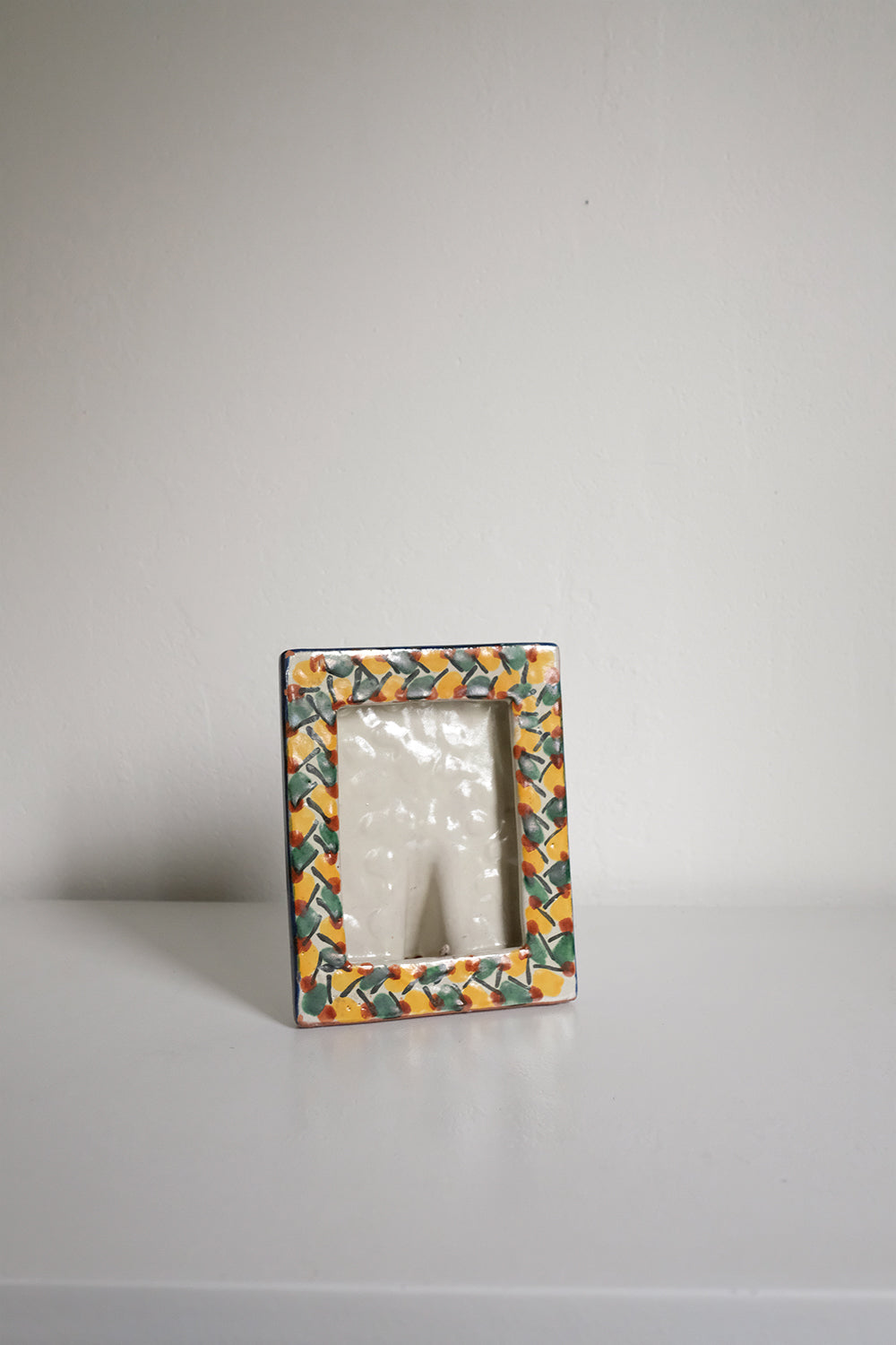 vintage Mexican ceramic frame