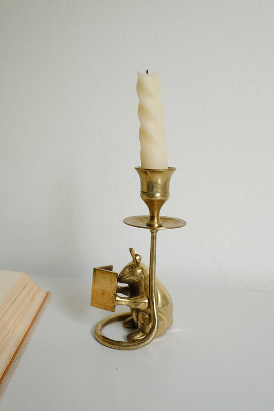 brass mouse candlstick