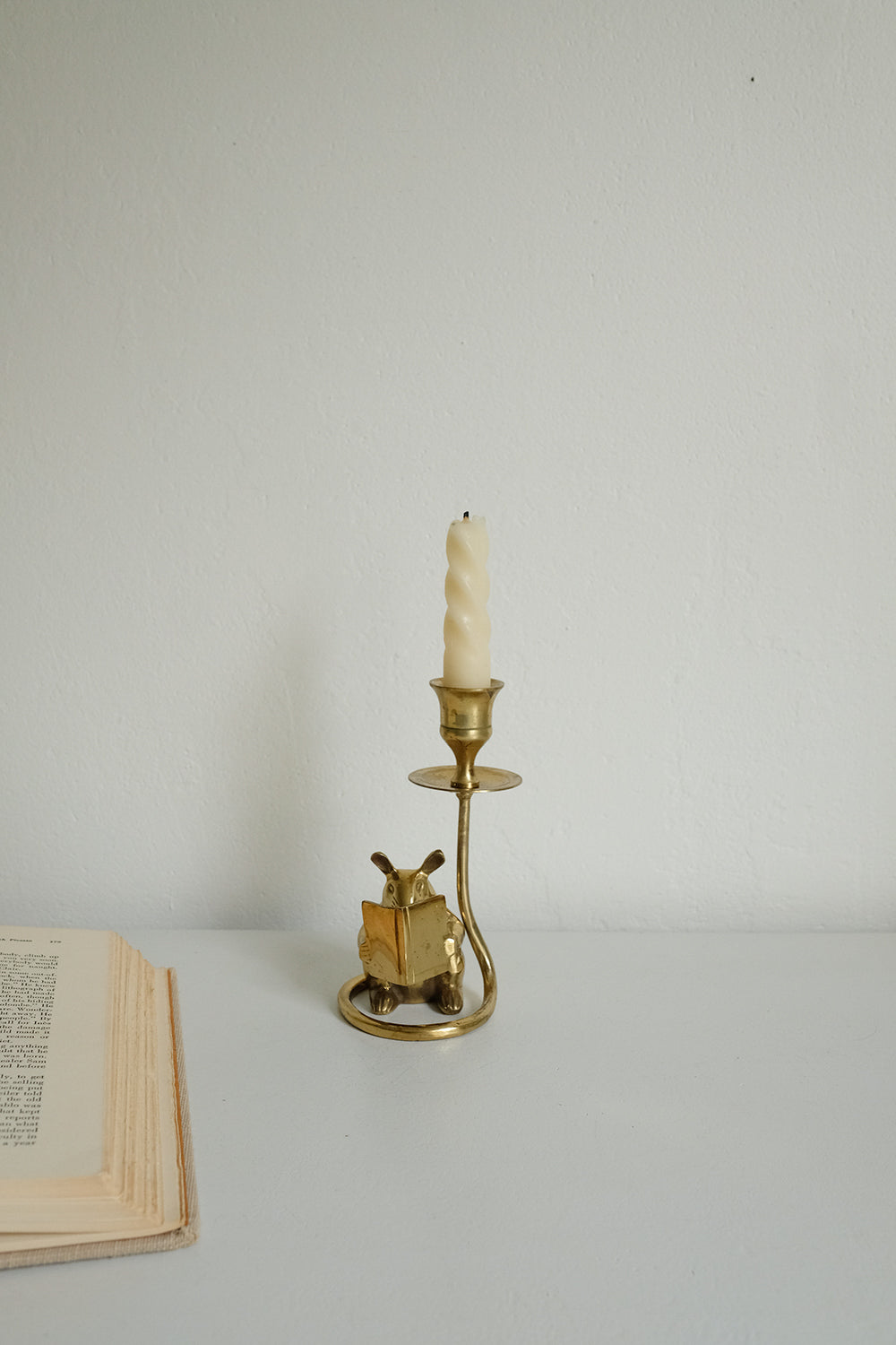 brass mouse candlstick