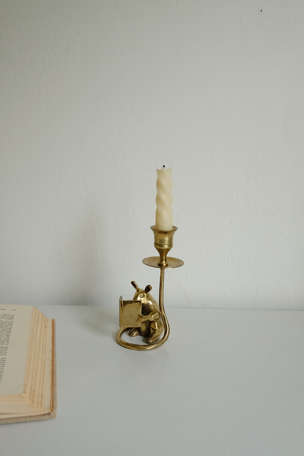 brass mouse candlstick
