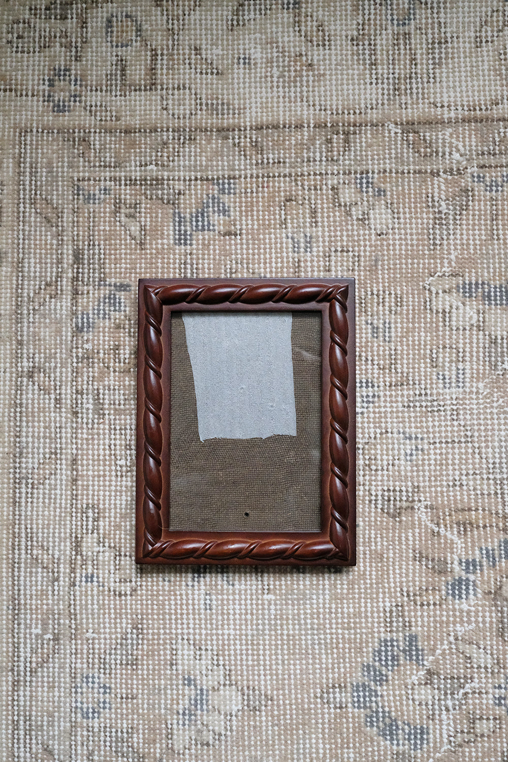 vintage wood rope frame