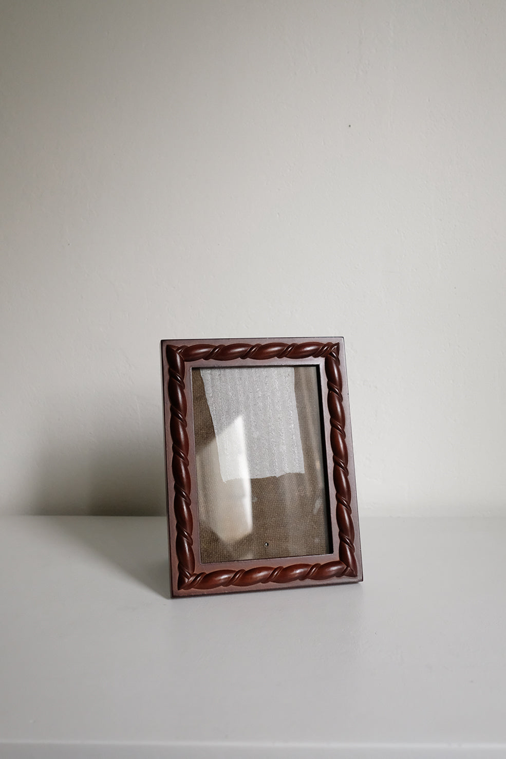 vintage wood rope frame