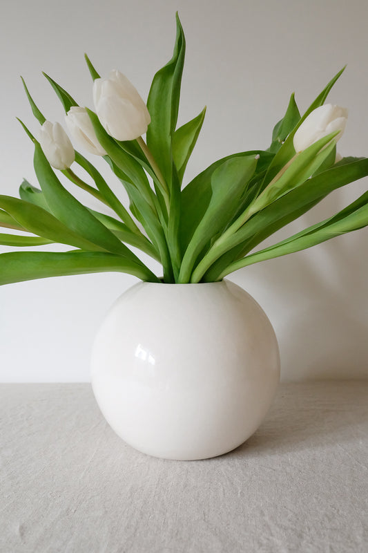 round ceramic vase