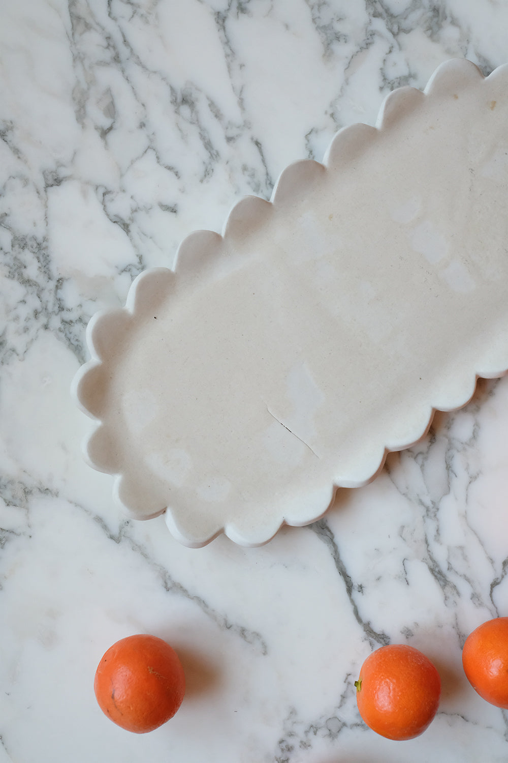 handmade scalloped tray