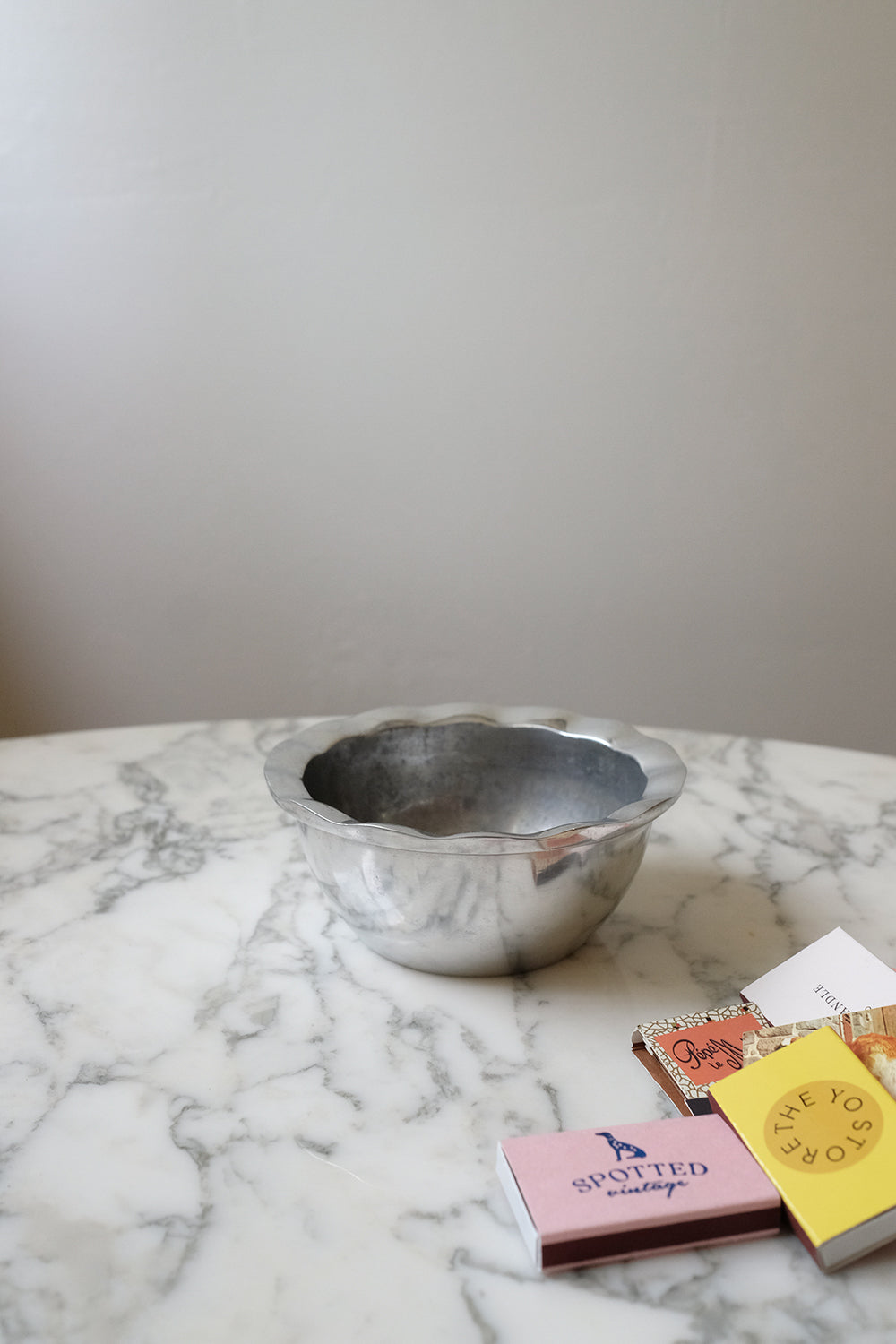 scalloped silver bowl