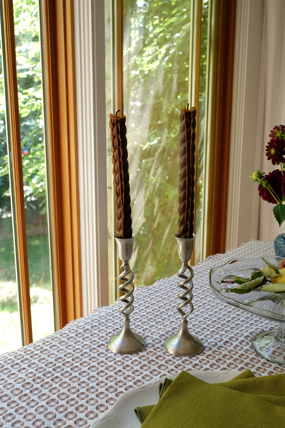 spiral candlesticks - set of 2