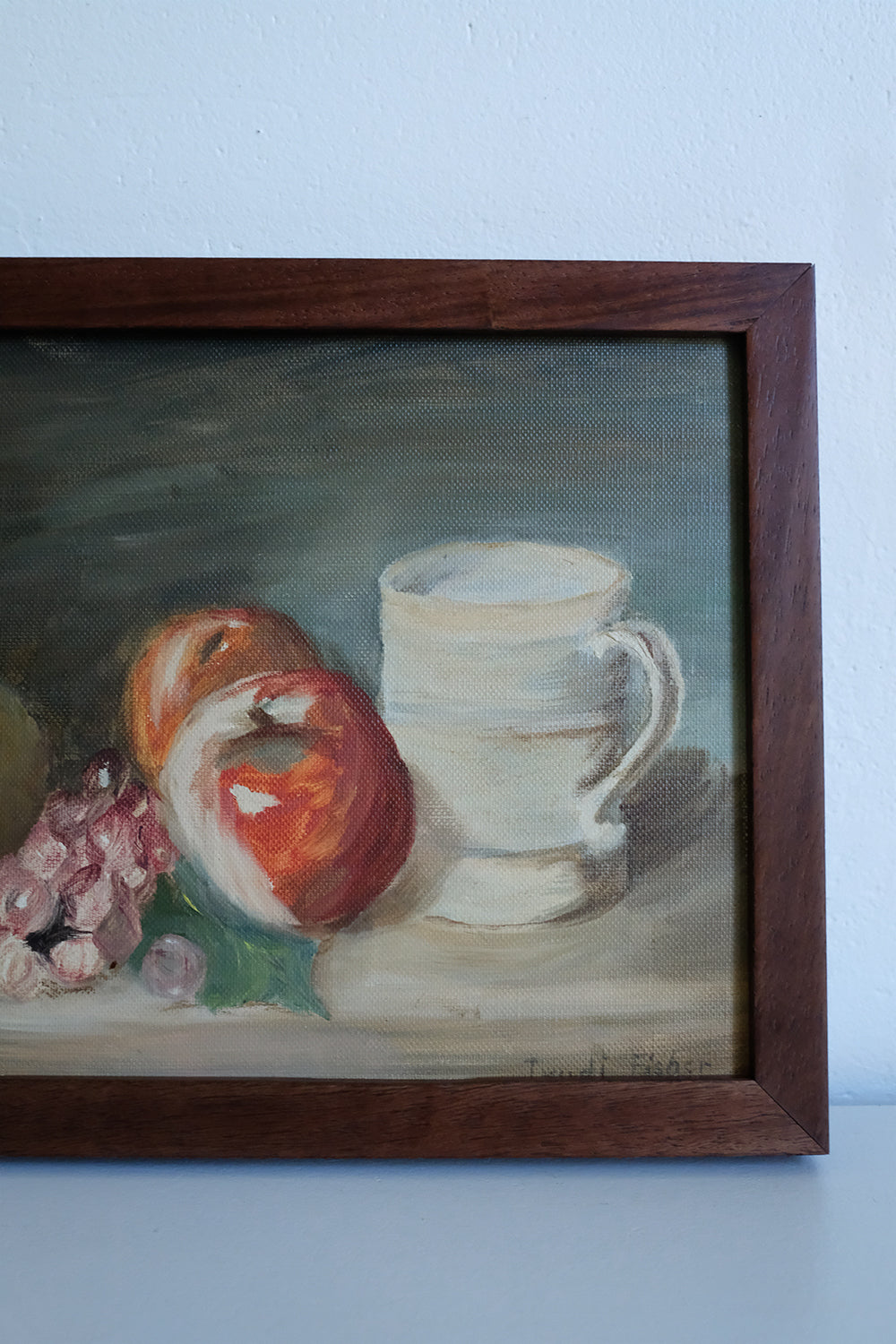 "still life with pear and apples"