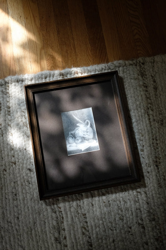 "still life with pitcher and apples"