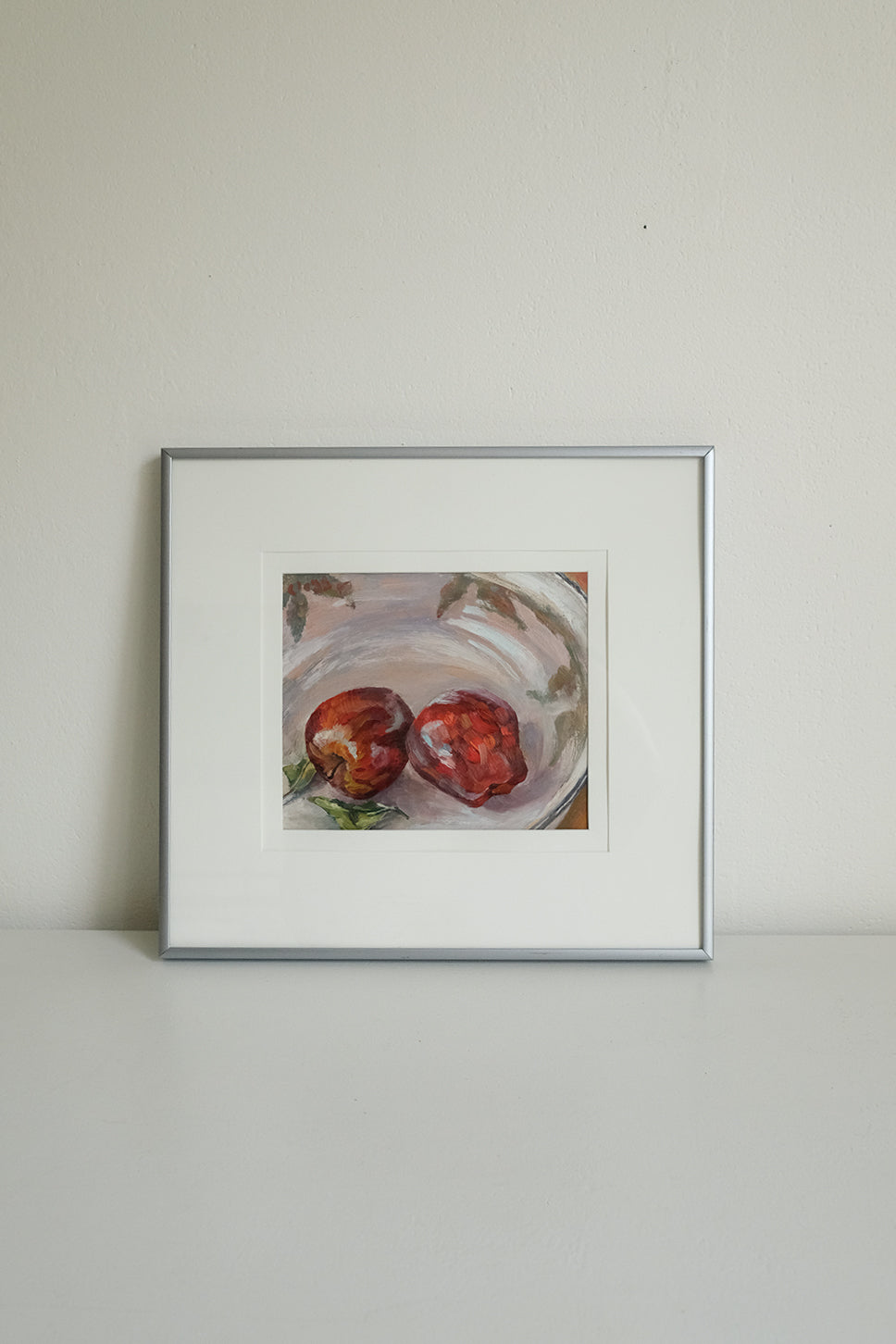 "still life with two apples"
