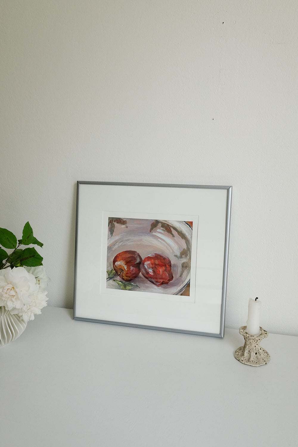 "still life with two apples"