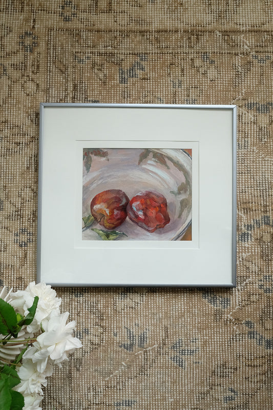 "still life with two apples"