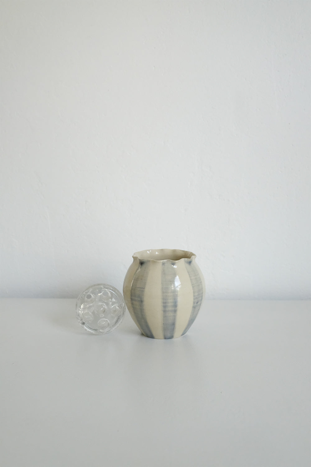 HFG x Jess Astrella striped ceramic vase