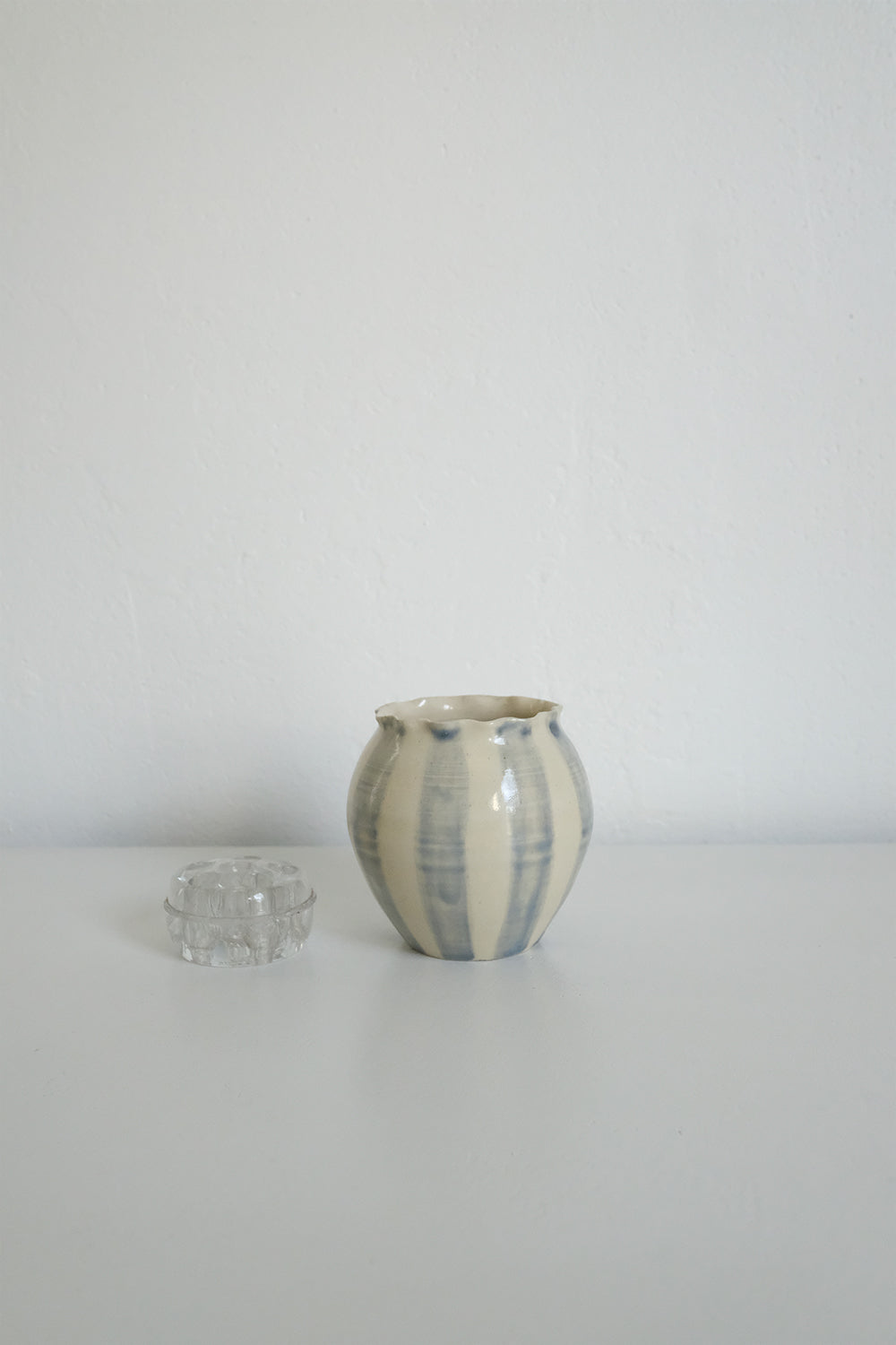 HFG x Jess Astrella striped ceramic vase