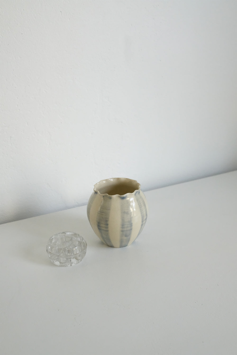 HFG x Jess Astrella striped ceramic vase