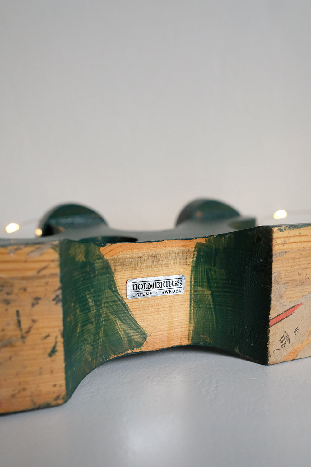 Swedish wooden candelabra