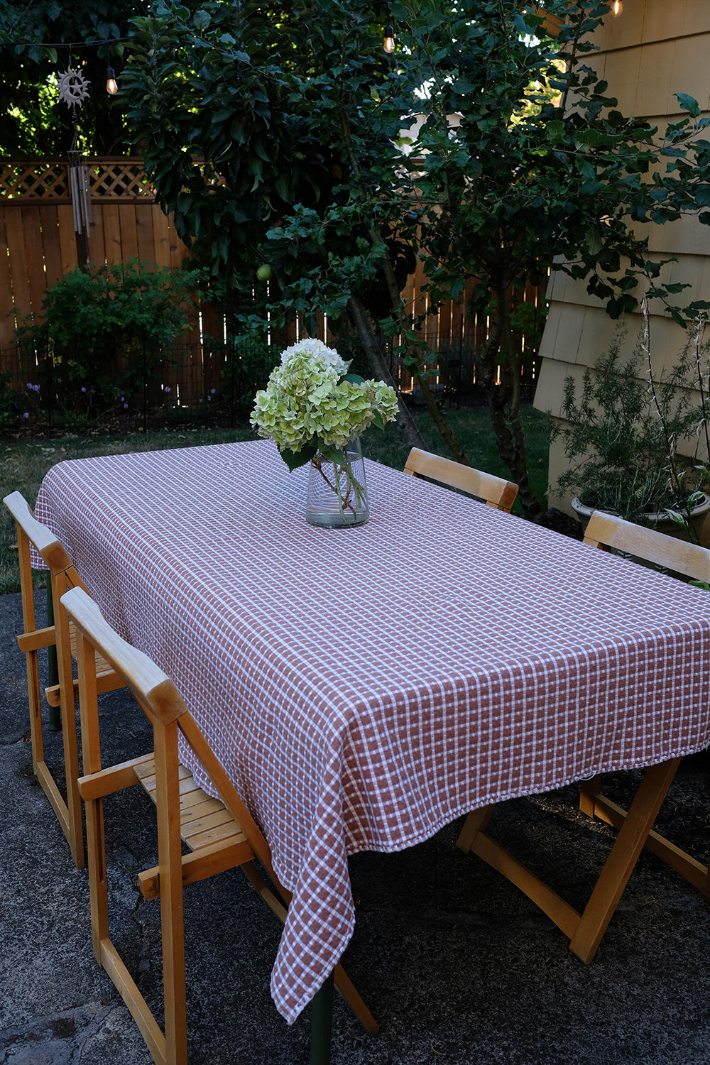 patterned tablecloth