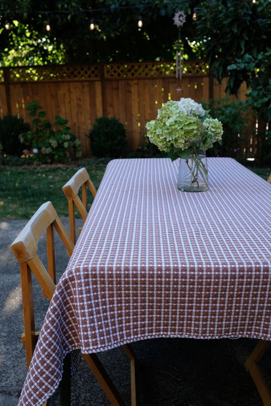 patterned tablecloth