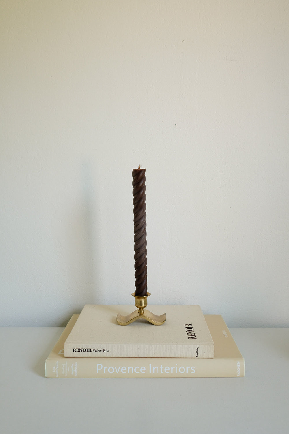 brass wavy candlestick