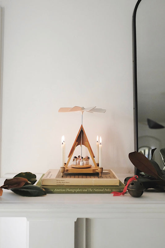 wooden angel christmas pyramid