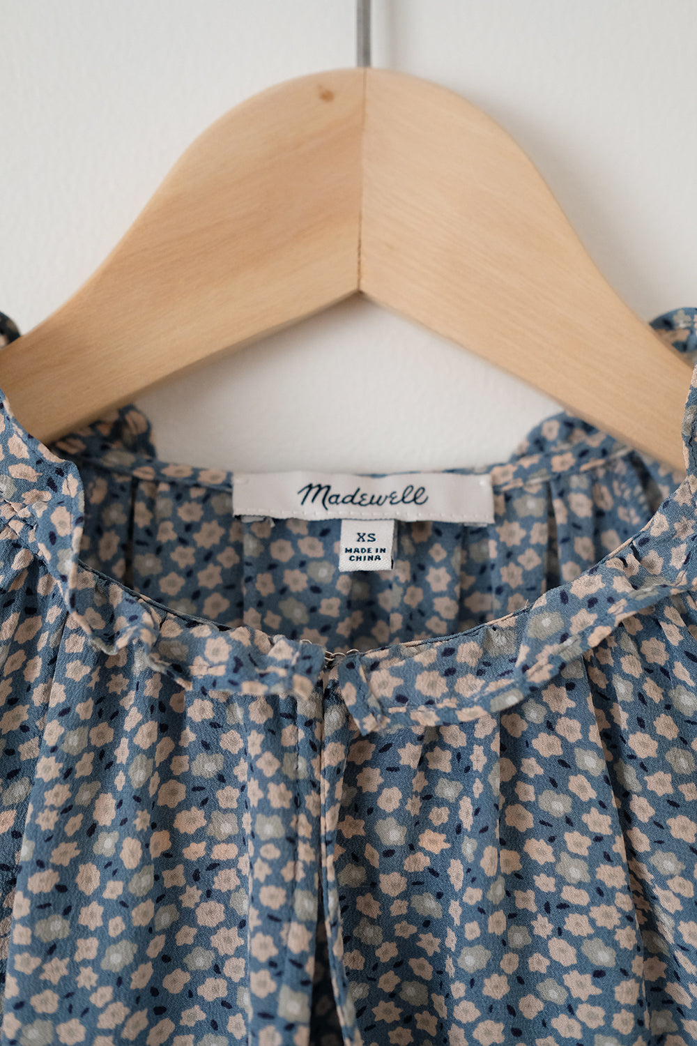 madewell silk floral top