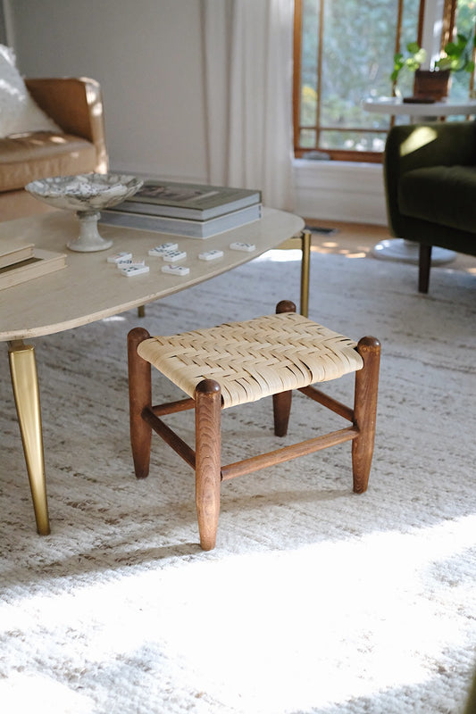 antique wood stool